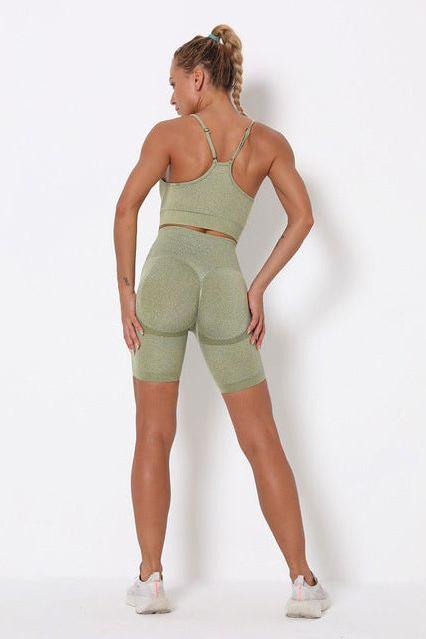 Seamless Women Short Yoga Sets - Image 13