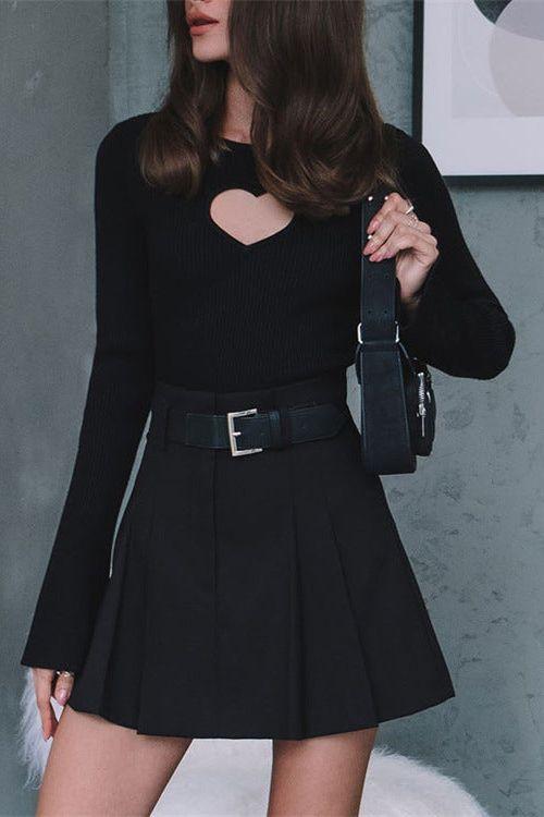Love hollow knitted short top sweater - Image 7