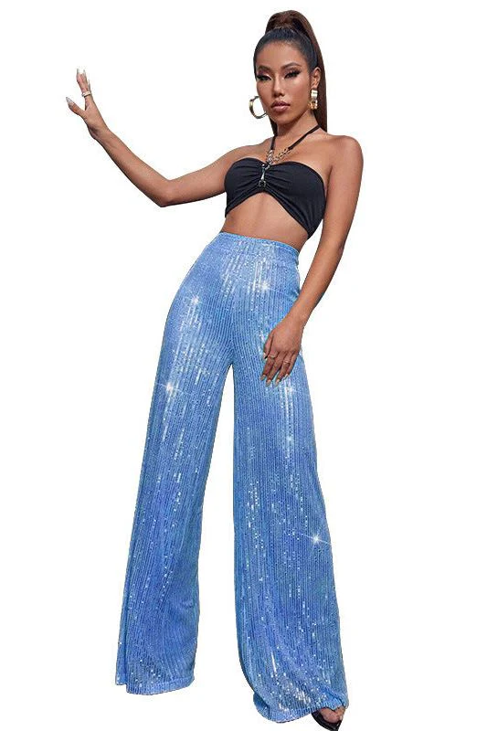 Casual sequined loose drape pants - Image 20