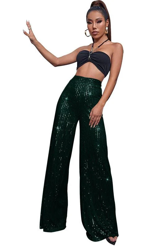 Casual sequined loose drape pants - Image 6