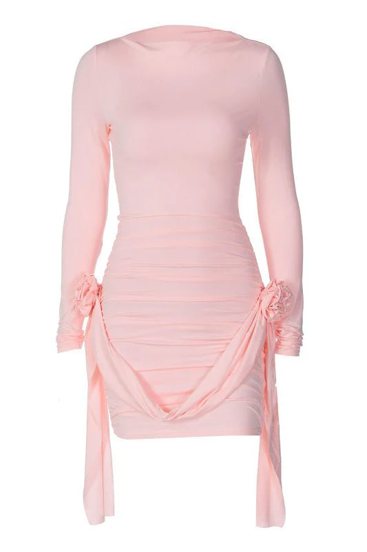 Round neck long-sleeved dress - Image 6