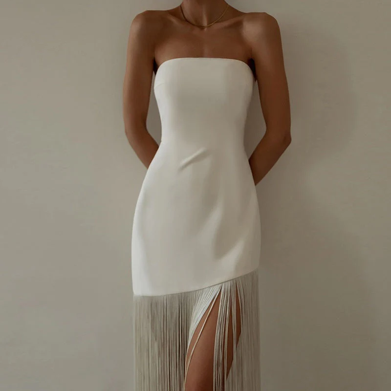 Tassel top slit dress - Image 4