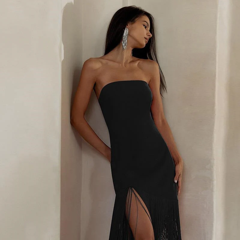 Tassel top slit dress - Image 5