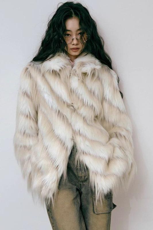 Retro imitation fox fur coat - Image 2