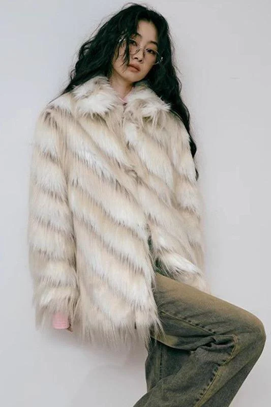 Retro imitation fox fur coat - Image 5
