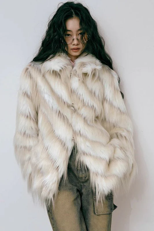 Retro imitation fox fur coat - Image 6