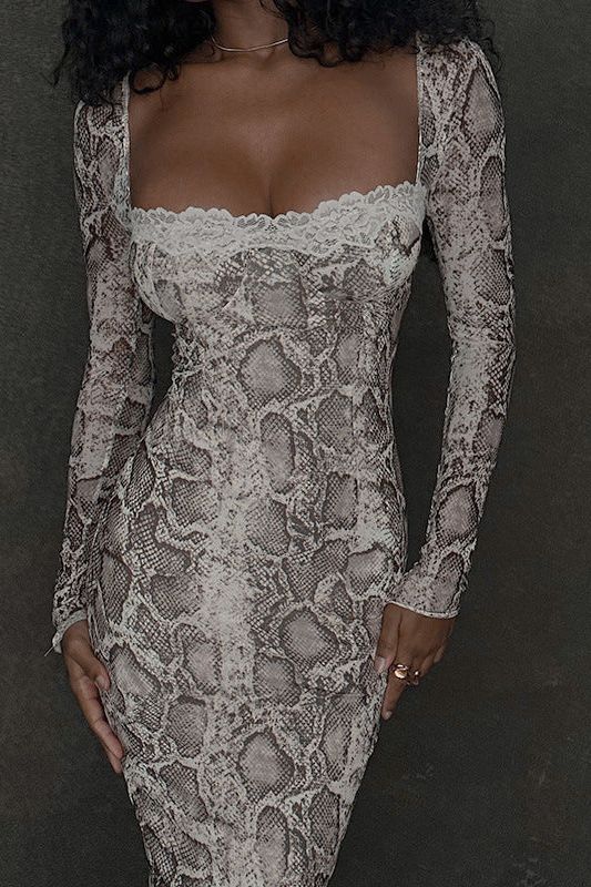 Sexy slim long-sleeved dress - Image 5
