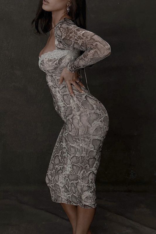 Sexy slim long-sleeved dress - Image 6