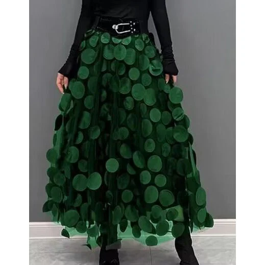Retro A-Line Large Swing Skirt - Image 6