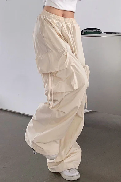 Hip-hop pockets wide-leg pants - Image 3