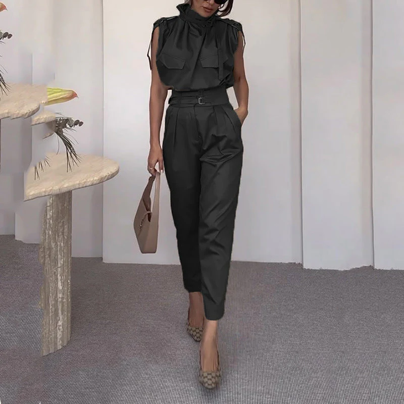 Turtle neck sleeveless Suit - Image 3