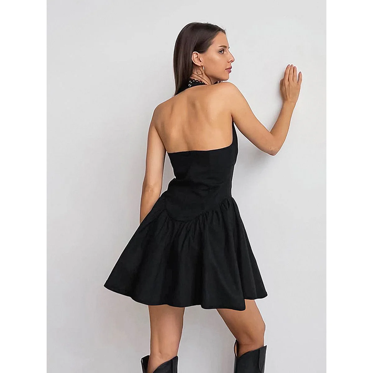 white lace pure cotton halter dress - Image 6