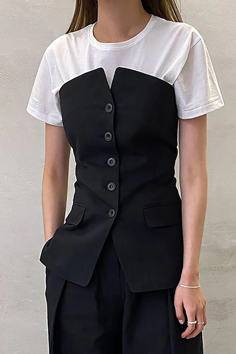 Black Sleeveless long Vest - Image 6