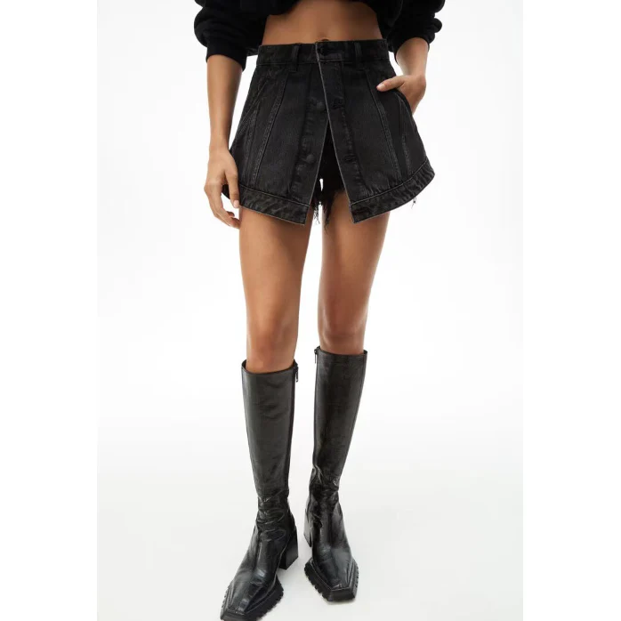 Denim fake mini Skirt - Image 7