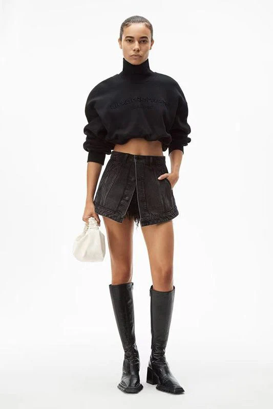 Denim fake mini Skirt - Image 8