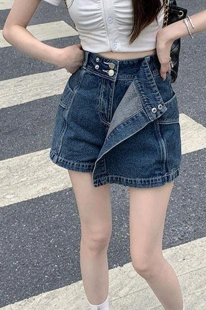 Irregular denim retro slim skirt - Image 2