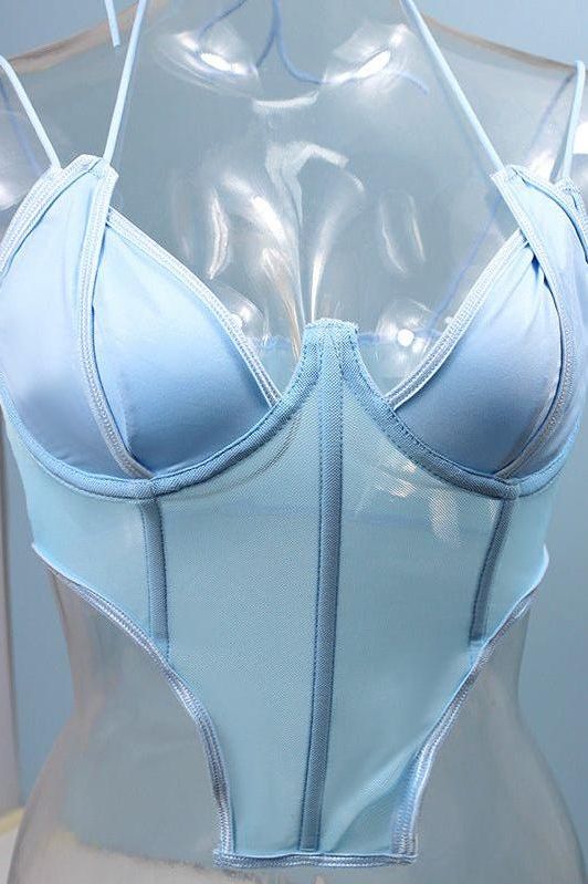 American Mesh Perspective  Fishbone Corset top - Image 7