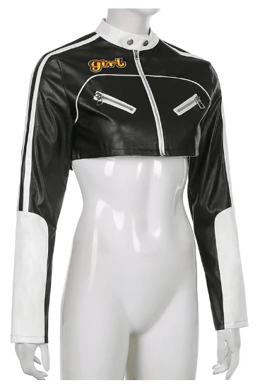 Short motorcycle PU leather jacket - Image 7