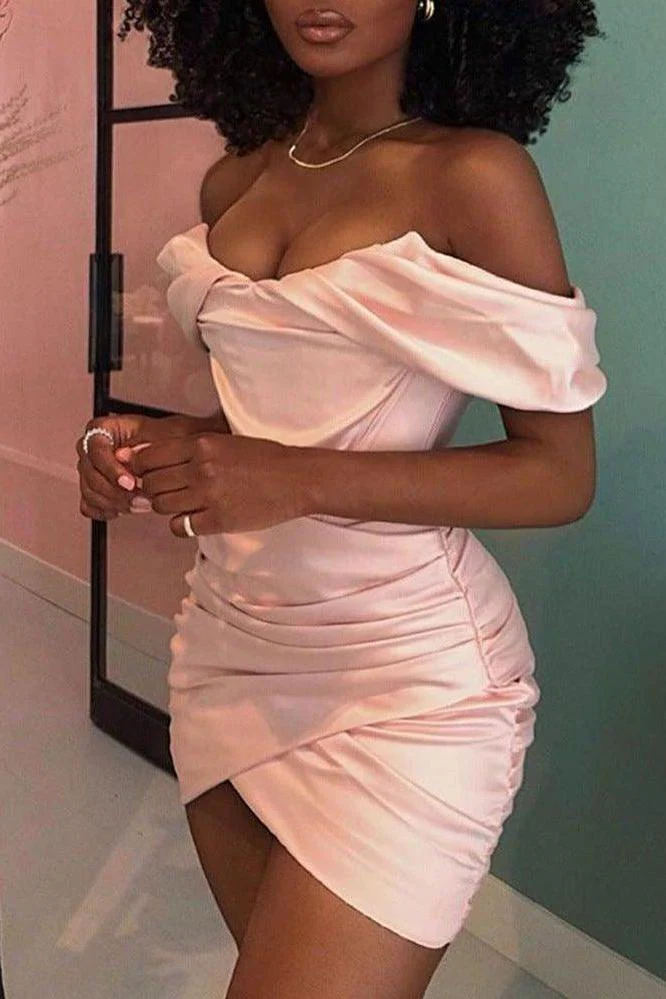 Apricot Puff Shoulder party dress - Image 2