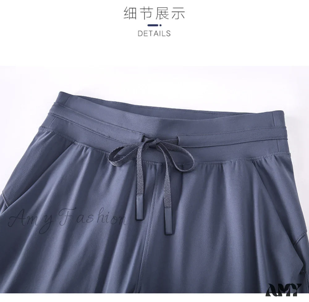 Amy Fashion - Crop Running Active Lounge Jogger Capris Pants - Image 3