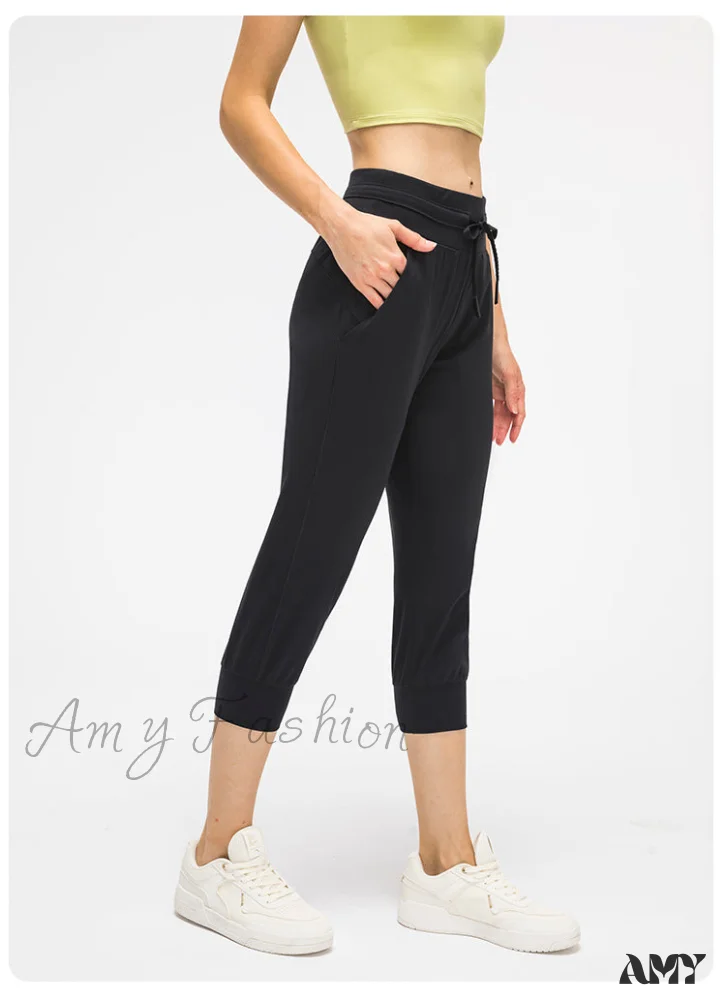 Amy Fashion - Crop Running Active Lounge Jogger Capris Pants - Image 7