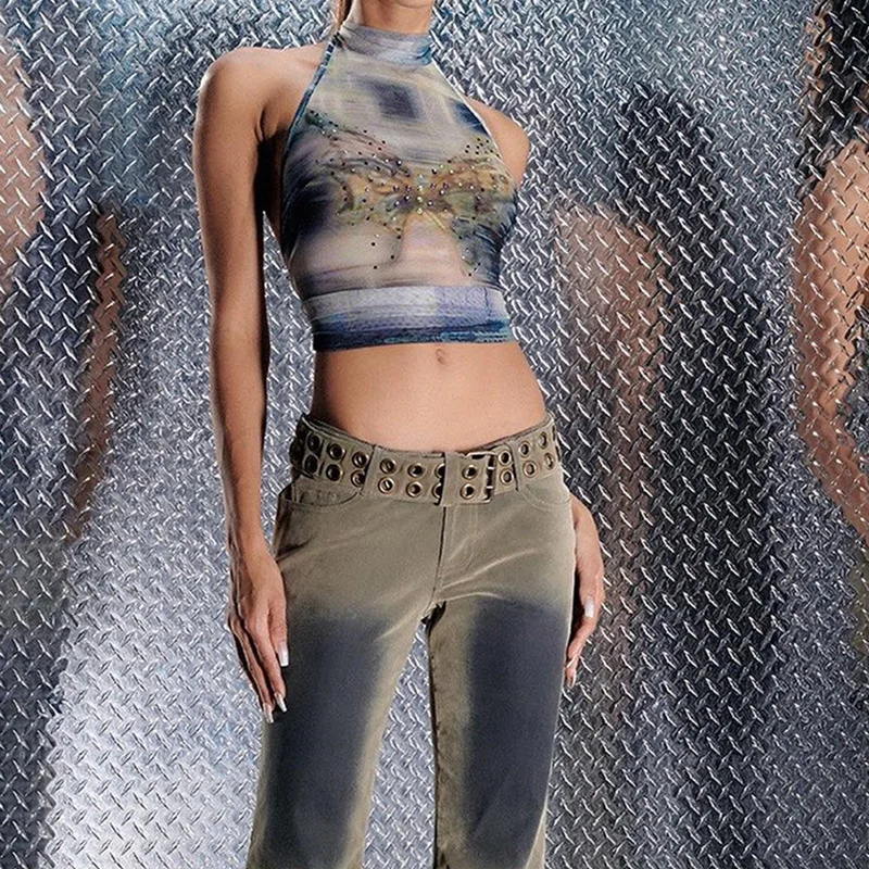 Cryptographic Halter Crop Top - Image 6