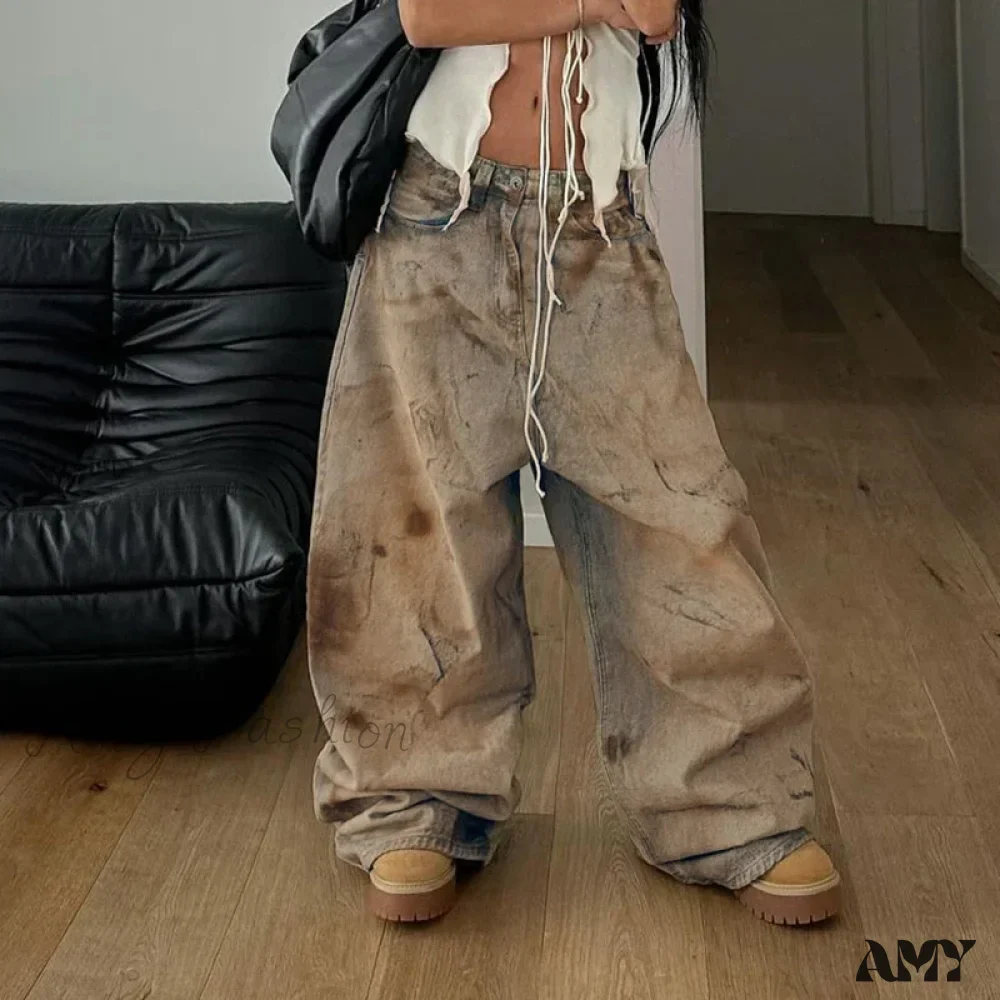 Distressed Baggy Vintage Retro Stylish Unique Comfortable Trendy Classic Chic Jean - Image 2