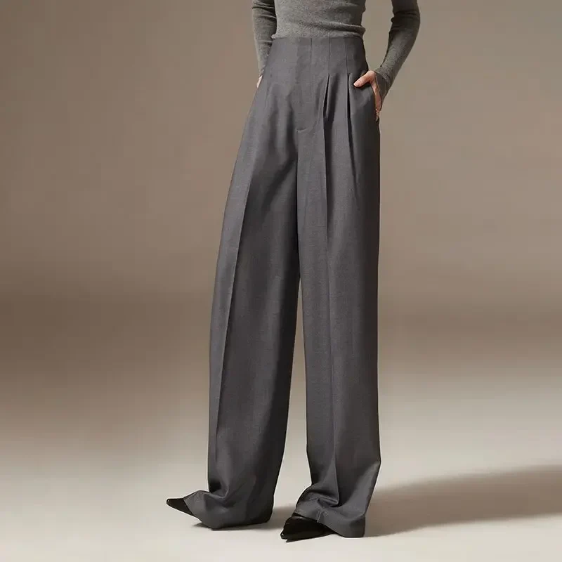 Draped Tight Waist Wide Leg Pant - Image 2