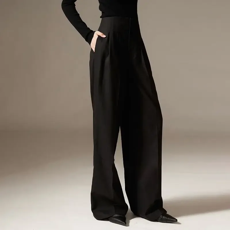 Draped Tight Waist Wide Leg Pant - Image 3