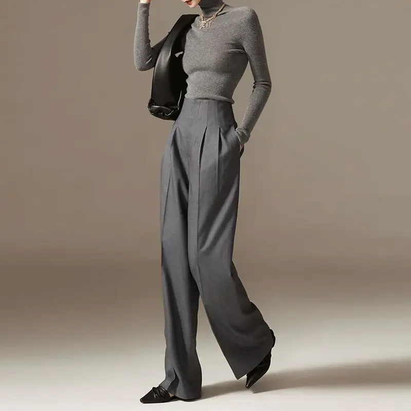 Draped Tight Waist Wide Leg Pant - Image 5