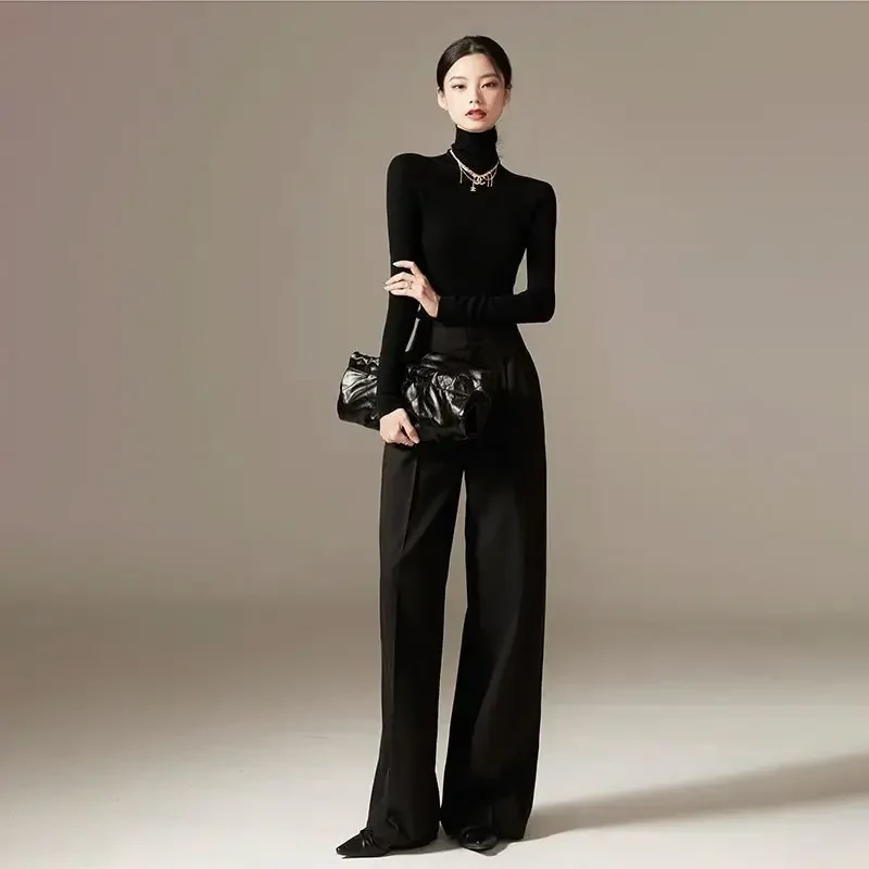 Draped Tight Waist Wide Leg Pant - Image 6