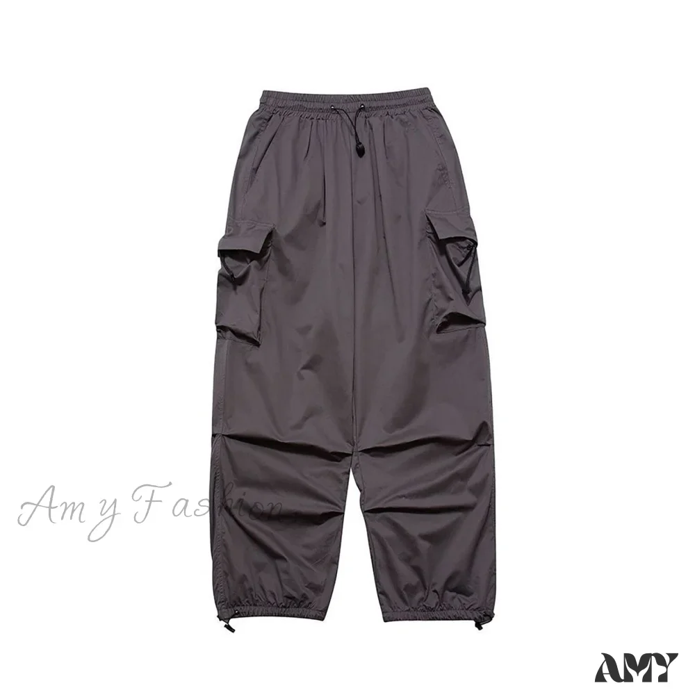 Amy Fashion - Drawstring Pocket Tech Joggers Trousers Pantalon - Image 3