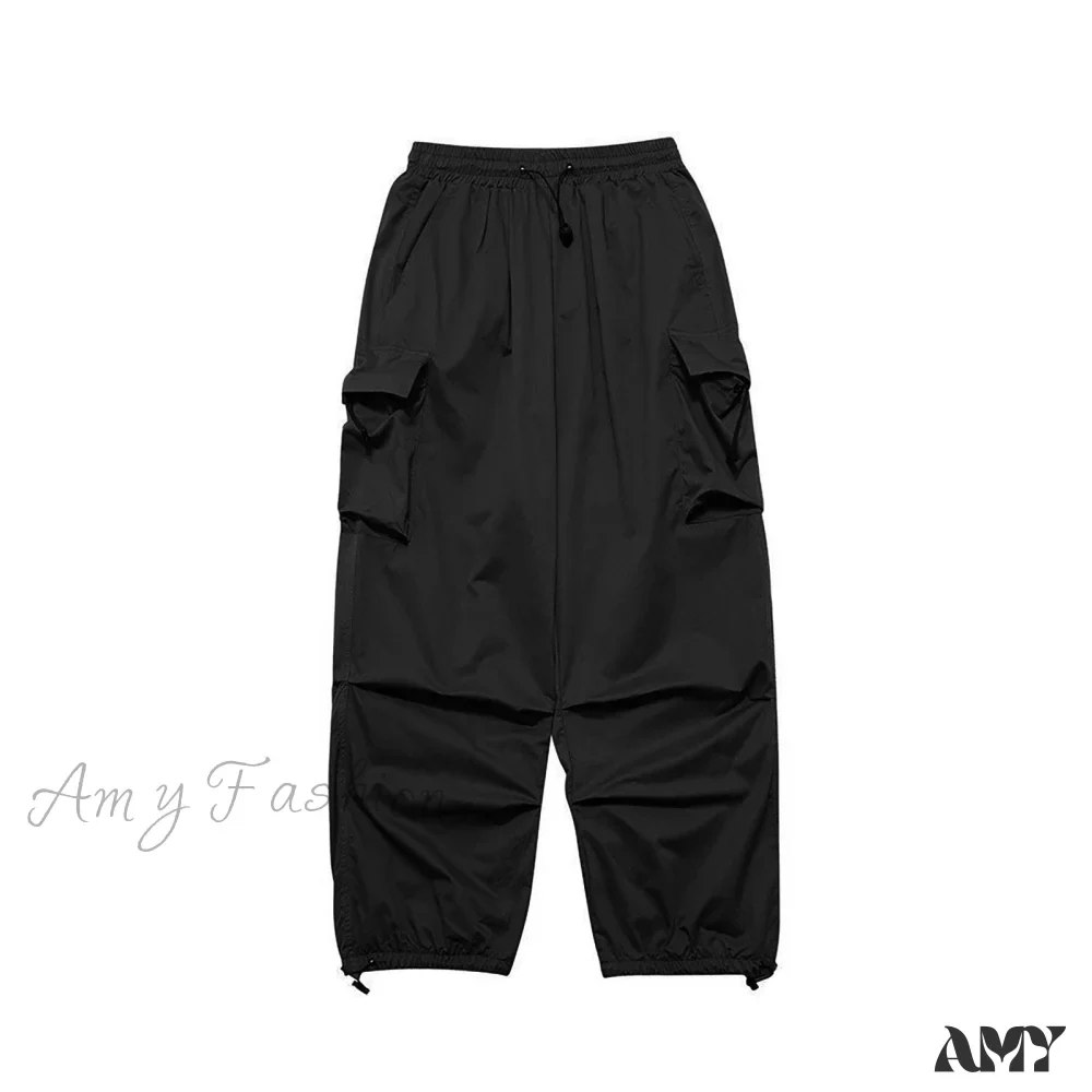 Amy Fashion - Drawstring Pocket Tech Joggers Trousers Pantalon - Image 4