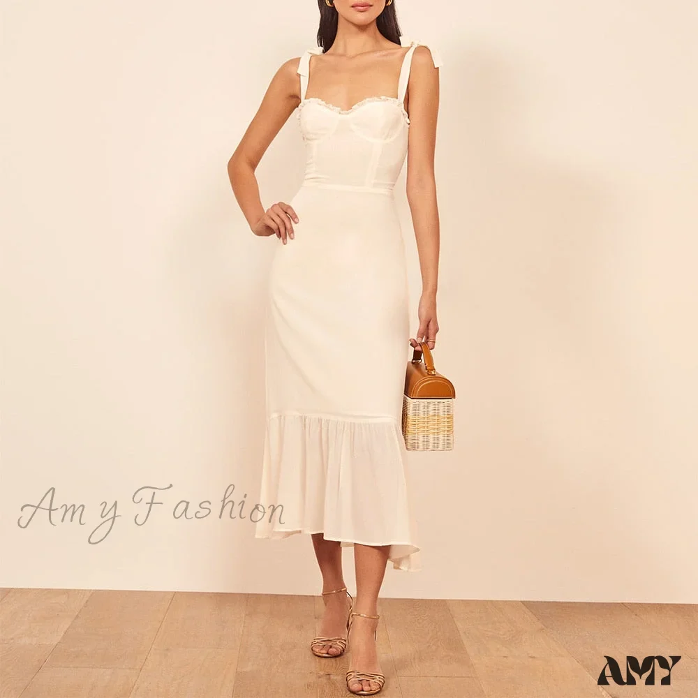Amy Fashion - Elegant Vintage Floral Neck Sleeveless Strap Dress - Image 10