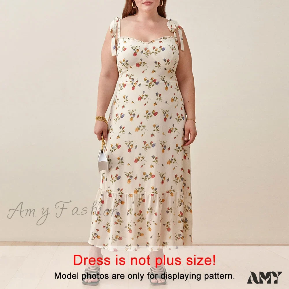 Amy Fashion - Elegant Vintage Floral Neck Sleeveless Strap Dress - Image 15