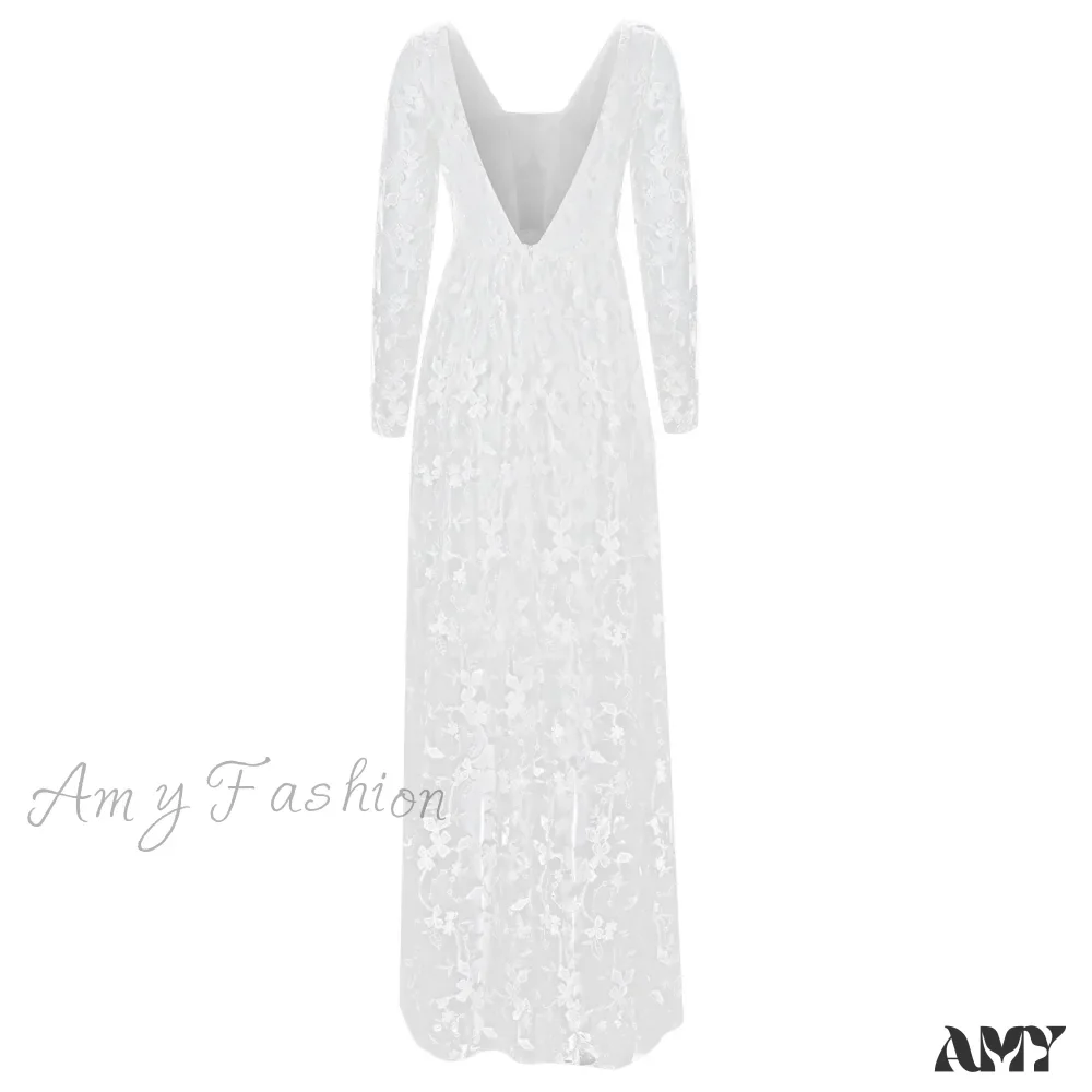 Elegant Belt Lace Up Gowns Solid Color Temperament Slim V Neck Bodycon Formal Wedding Guest Midi Dress - Image 5