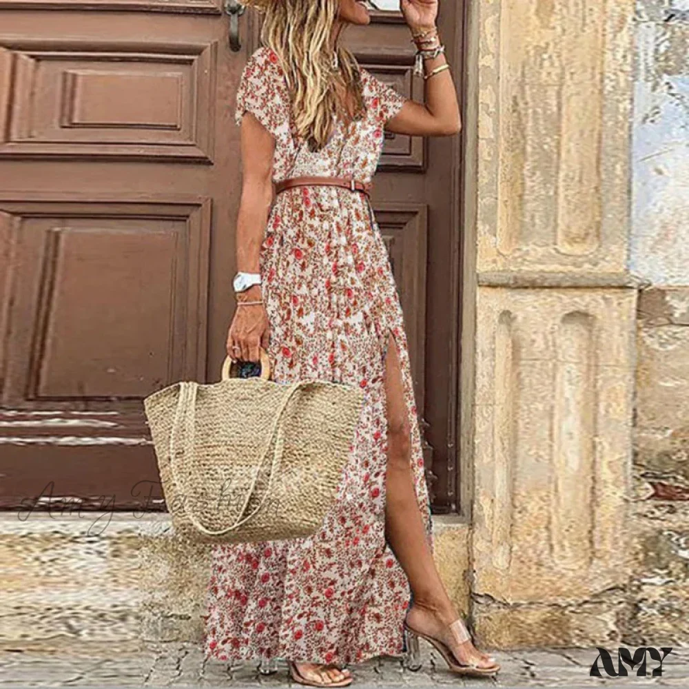 Amy Fashion - Elegant Evening Summer Long Boho Dress - Image 10