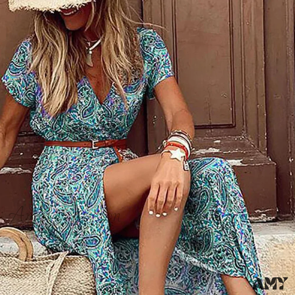 Amy Fashion - Elegant Evening Summer Long Boho Dress - Image 8
