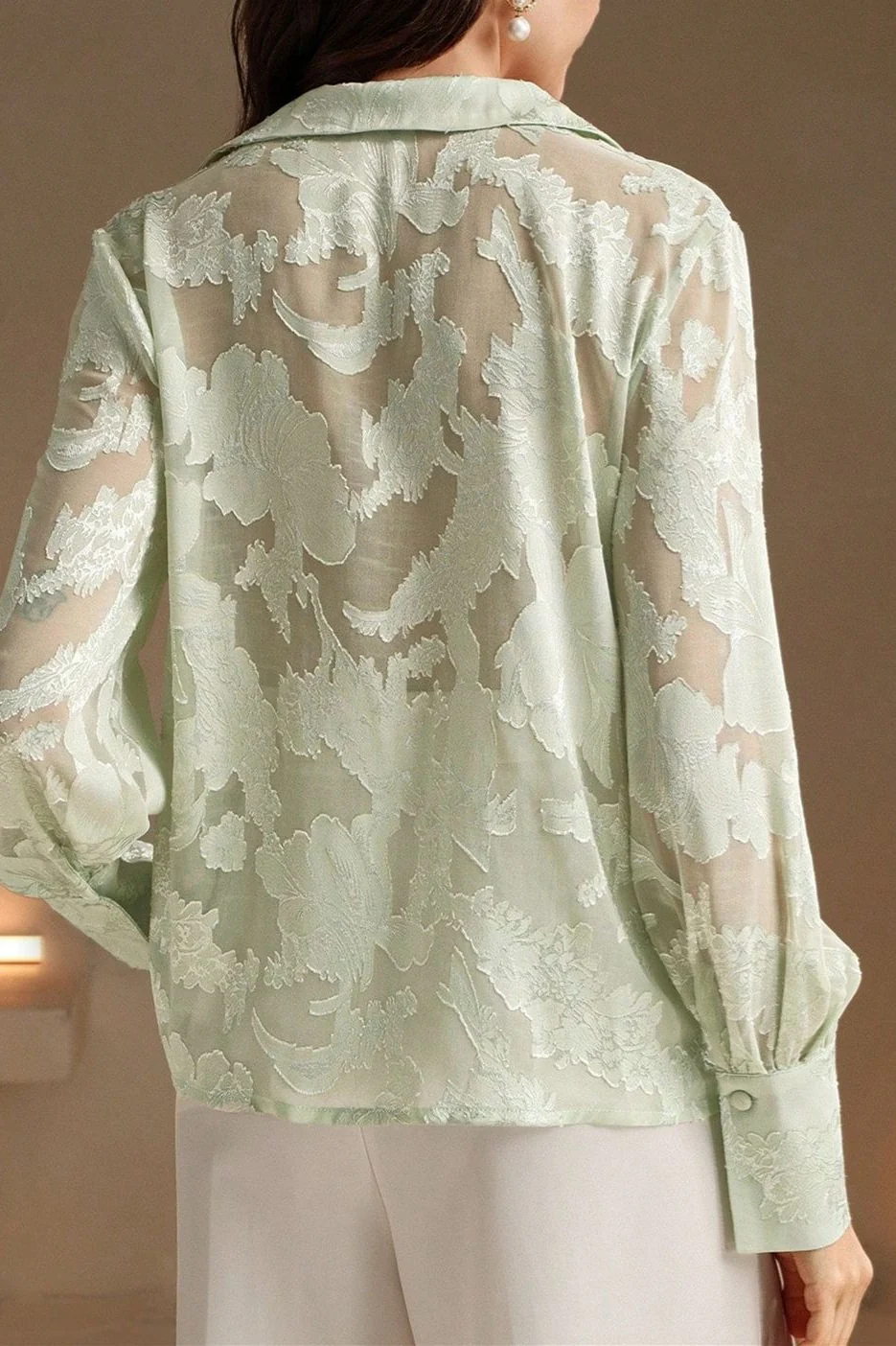 Embroidered Turtleneck Casual Spring-Summer Blouse - Image 11