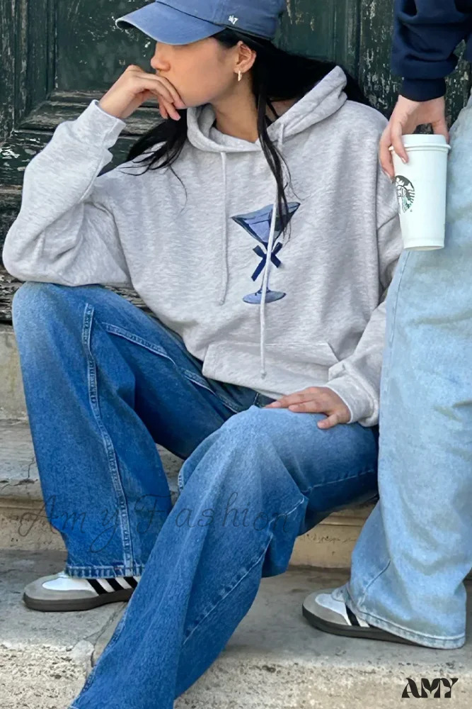 European American Y2K Harajuku Pattern Casual Versatile Trendy Hoodies - Image 2