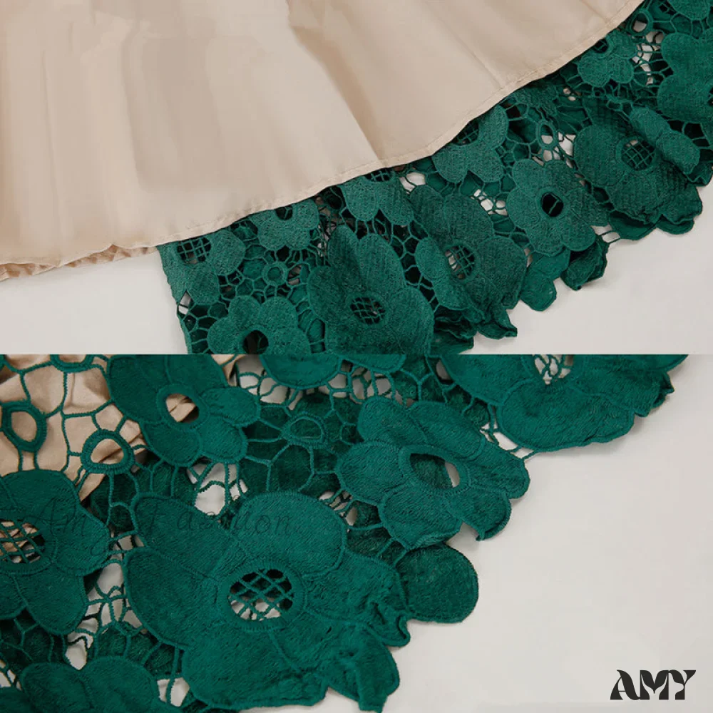 Amy Fashion - Elegant Flower Hollow Out Lace Skirts - Image 6