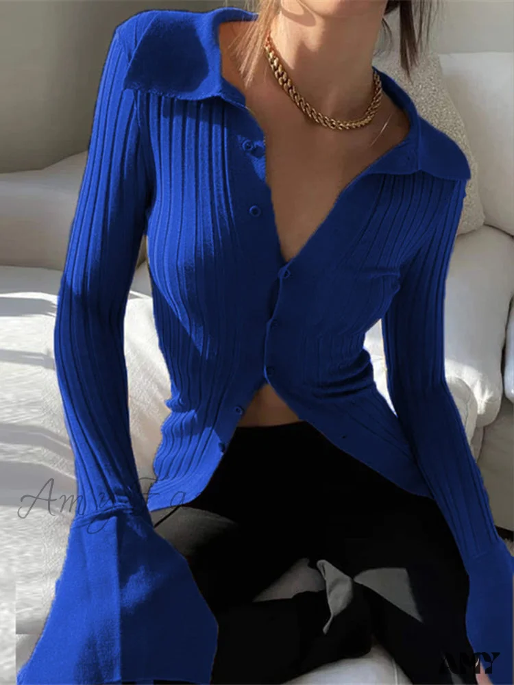 Amy Fashion - Multicolor Slim Knitwear Cardigan - Image 2