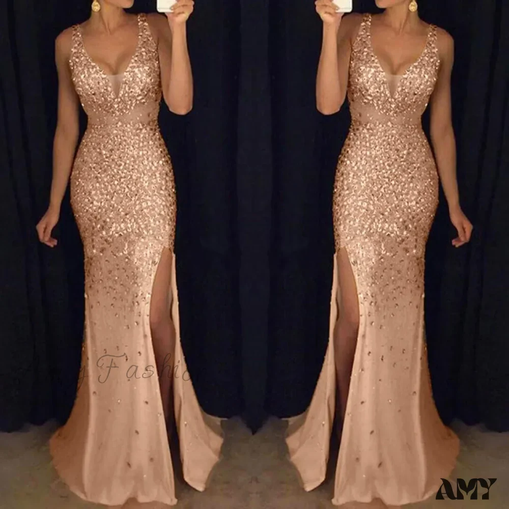 Fashion Elegant Female Party Ruffled Ribbed Maxi Flare Long Sleeve Solid Color Round Neck Pleated Dress - Image 2