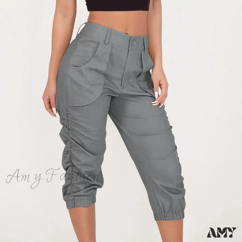 Amy Fashion - Fashion Casual Jogger Capris Pants - Image 10