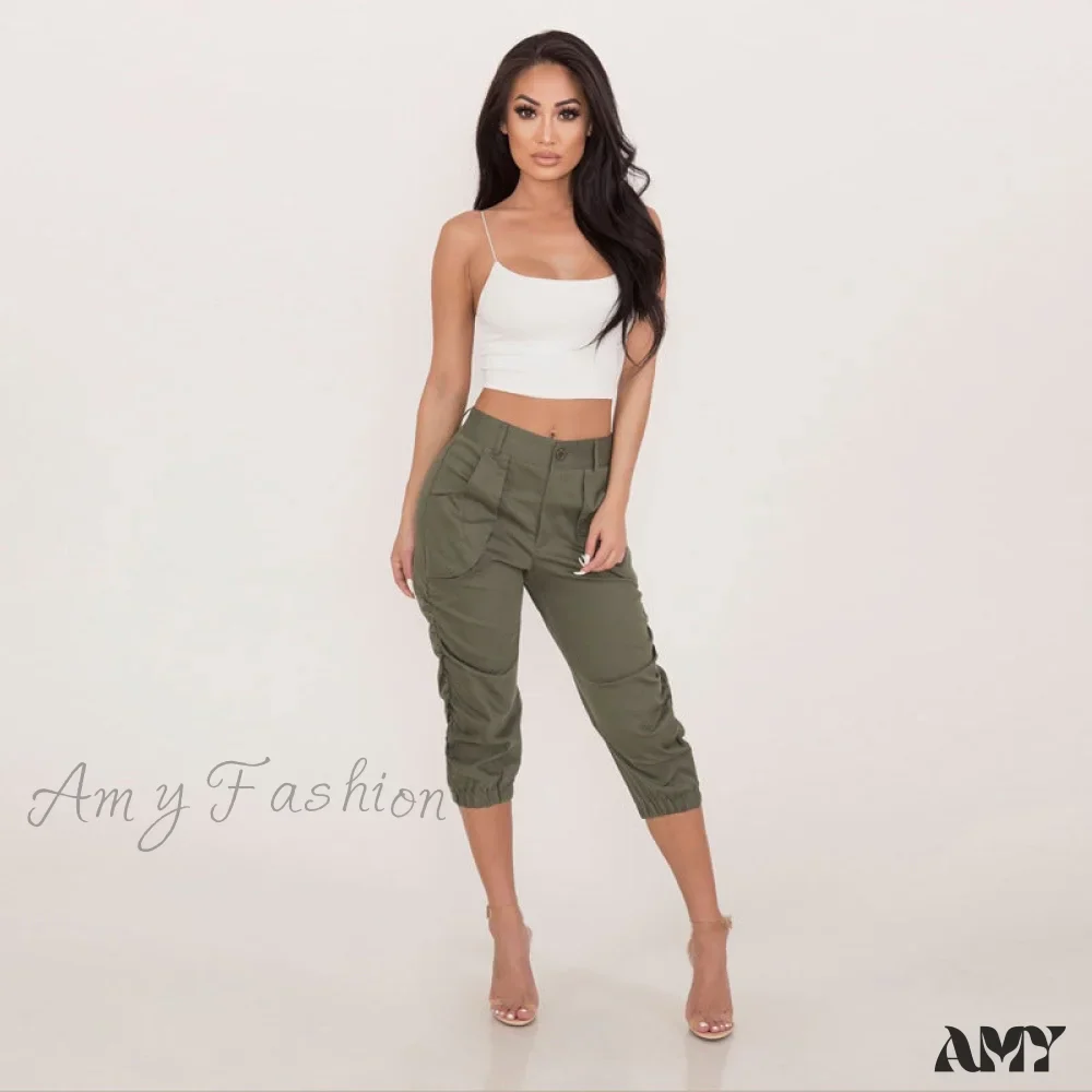 Amy Fashion - Fashion Casual Jogger Capris Pants - Image 11