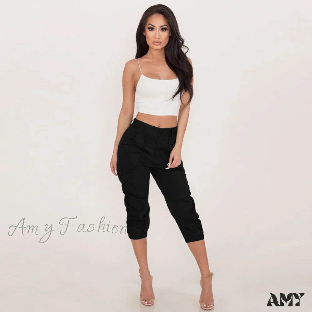 Amy Fashion - Fashion Casual Jogger Capris Pants - Image 8
