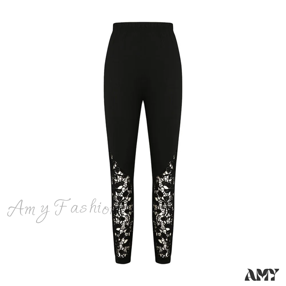 Amy Fashion - Fashion Elastic High Waist Leggings - Image 6