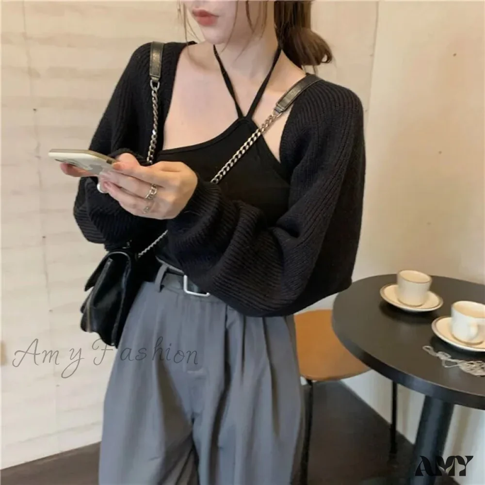 Amy Fashion - Female Solid Casual Chic Short Knitted Cardigans - Image 12