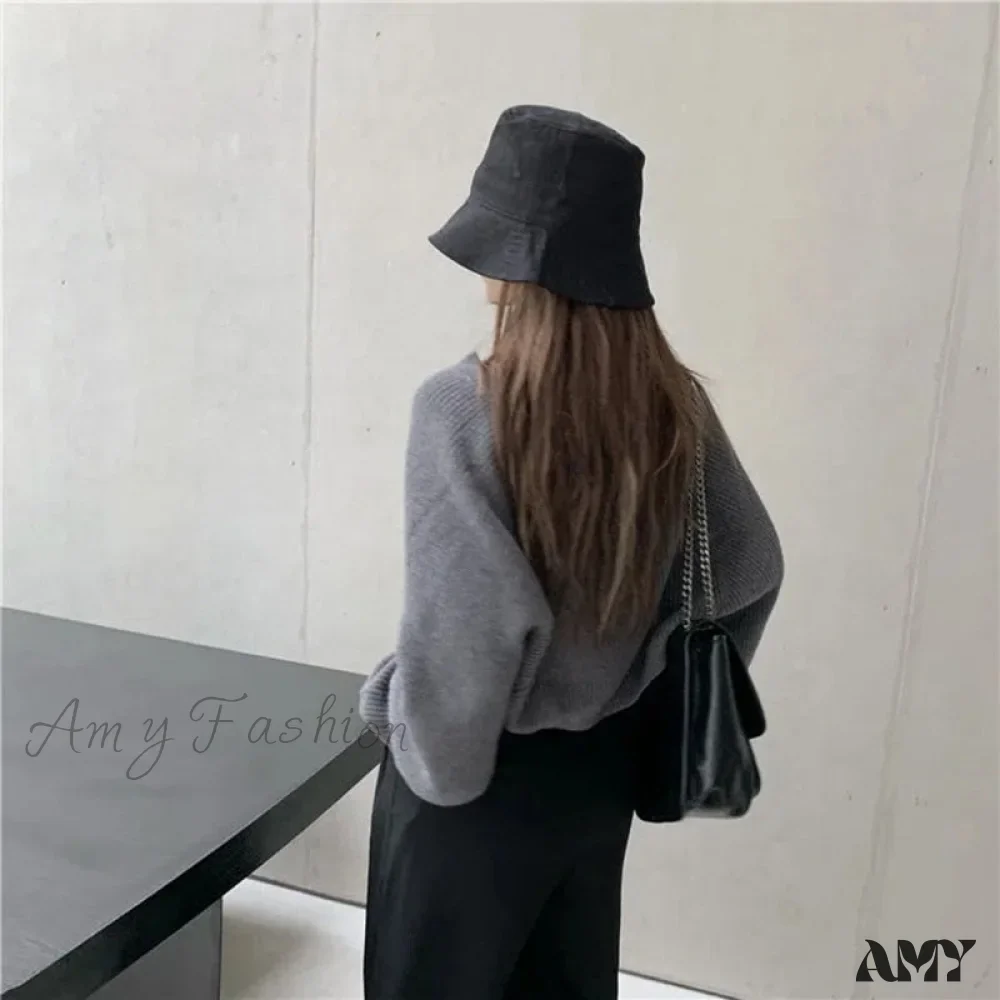 Amy Fashion - Female Solid Casual Chic Short Knitted Cardigans - Image 15