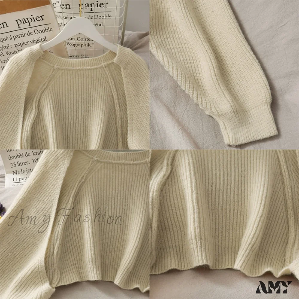 Amy Fashion - Female Solid Casual Chic Short Knitted Cardigans - Image 16